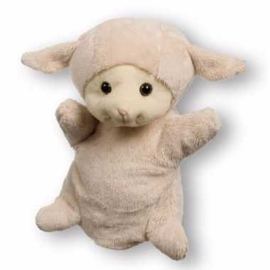 Pluche handpop lammetje / schaap 24 cm
