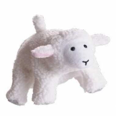 Pluche handpop schaap/lammetje 22 cm