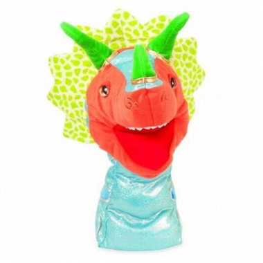 Pluche handpop triceratops 25 cm