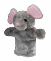 Olifant handpop pluche 23 cm