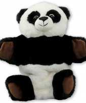 Pluche panda beer handpop knuffel 22 cm speelgoed